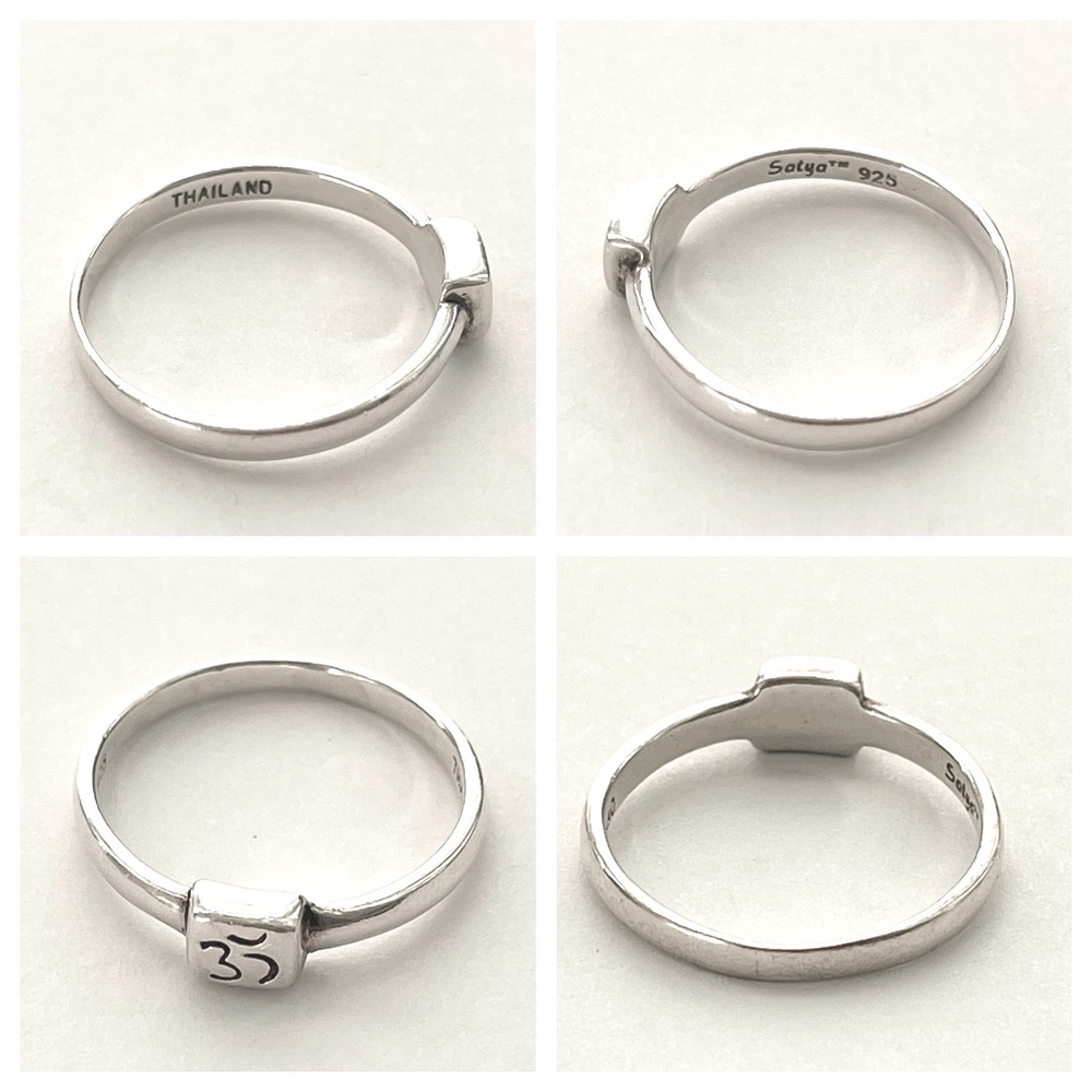 SATYA .925 Silver Om Symbol Ring - Picture 8 of 10